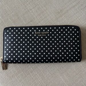 Kate Spade Spencer Metallic Dot Slim Continental Wallet